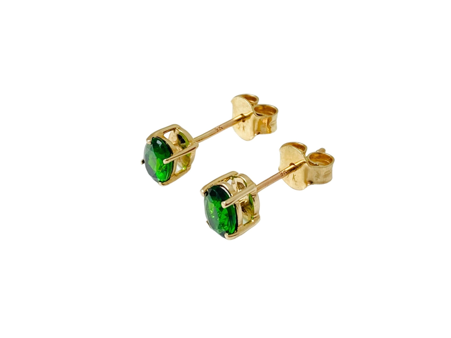 9ct Gold Diopside Earrings