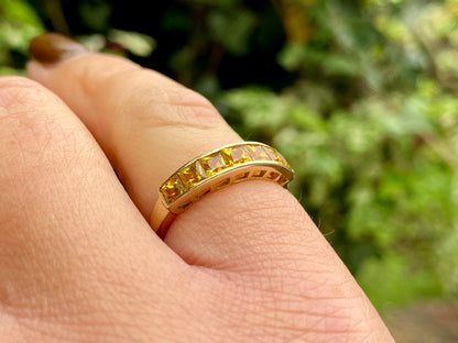 9ct Gold Yellow Sapphire Ring