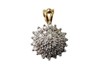 9ct Gold Diamond Cluster Pendant