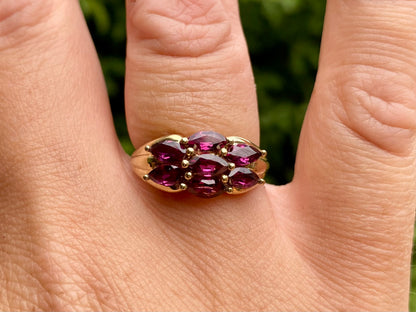9ct Gold Rhodolite Garnet Ring