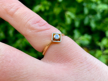 Antique 18ct Gold Diamond Ring