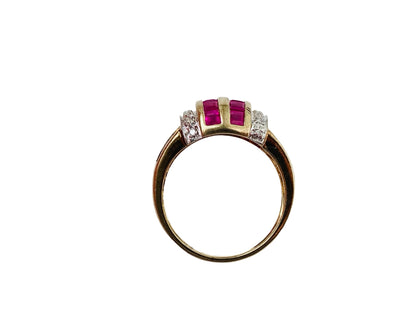 9ct Gold Ruby & Diamond Ring