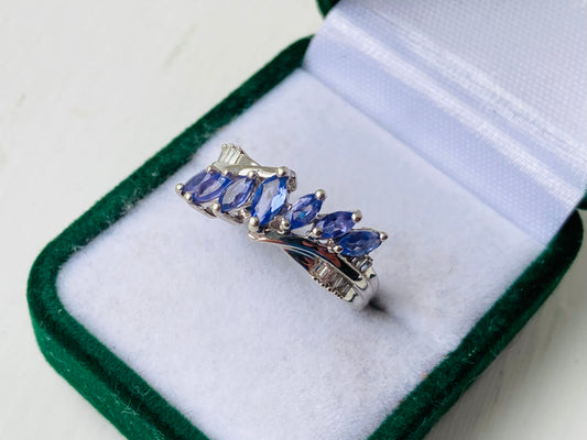 9ct Gold Tanzanite & Diamond Ring