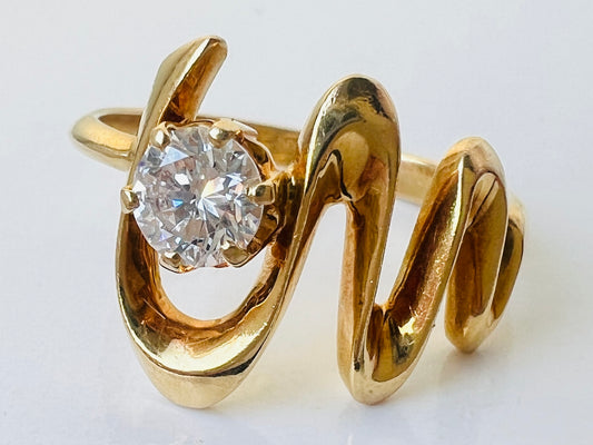 Vintage 18ct Gold Diamond Solitaire Ring