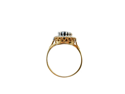 Vintage 9ct Gold Sapphire & Diamond Ring