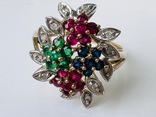 9ct Gold Multi-Gemstone Ring