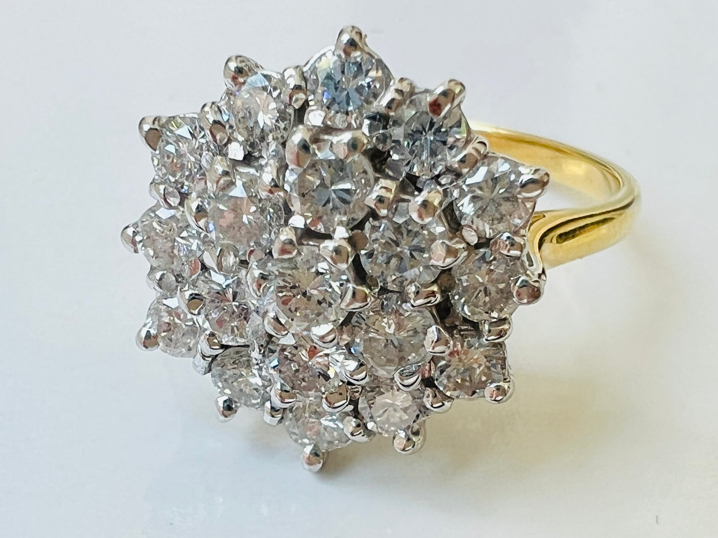 Vintage 18ct Gold Diamond Cluster Ring