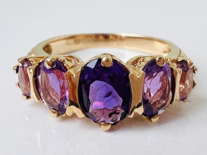 9ct Gold Amethyst Ring