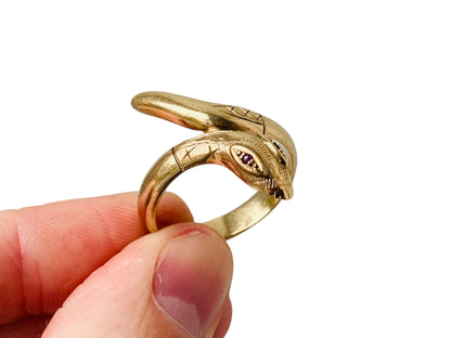 Vintage 9ct Gold Snake Ring