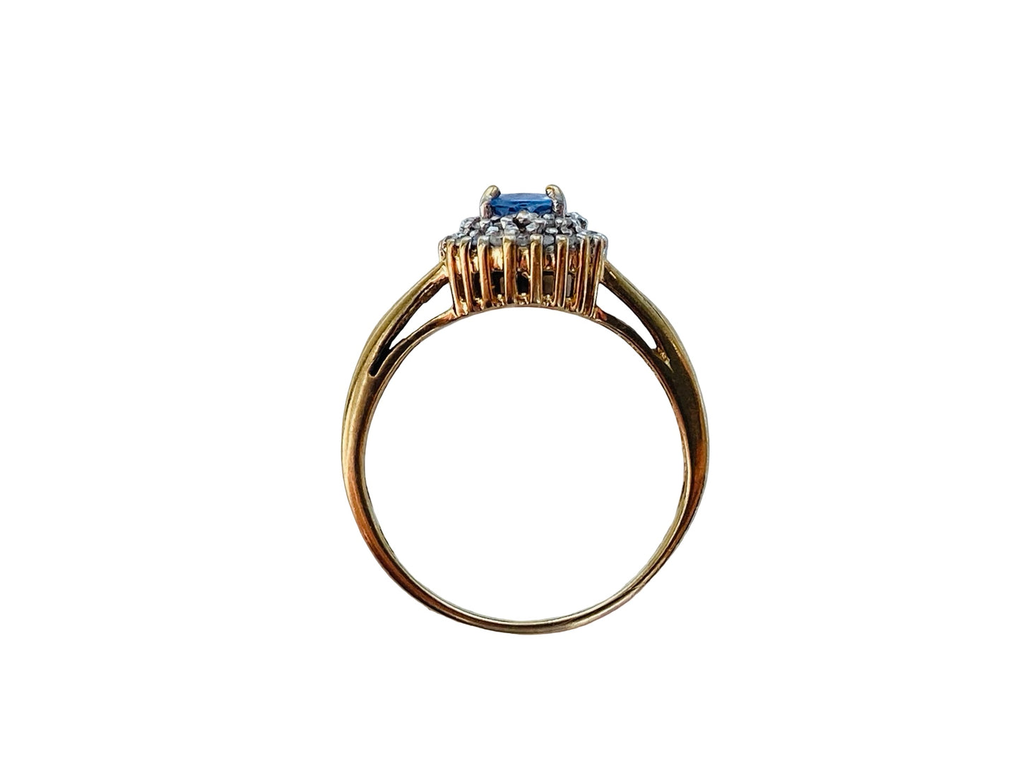 9ct Gold Tanzanite & Diamond Ring