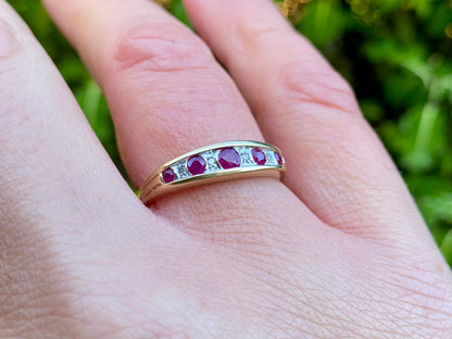 9ct Gold Ruby & Diamond Ring