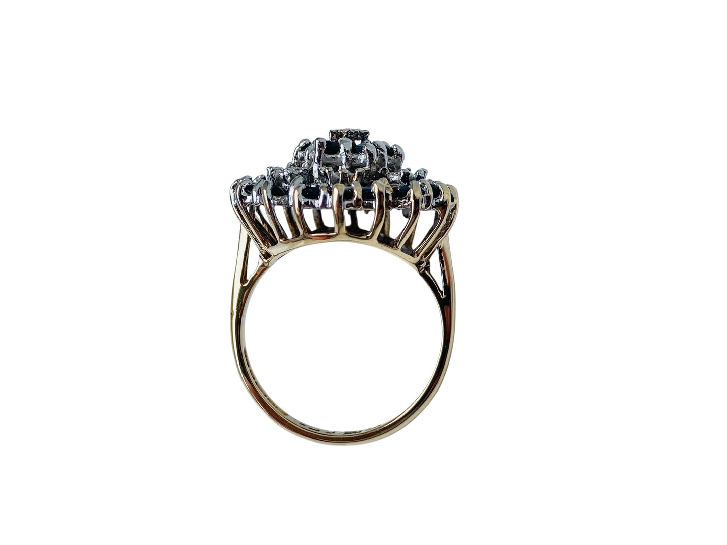 Vintage 9ct Gold Sapphire & Diamond Ring