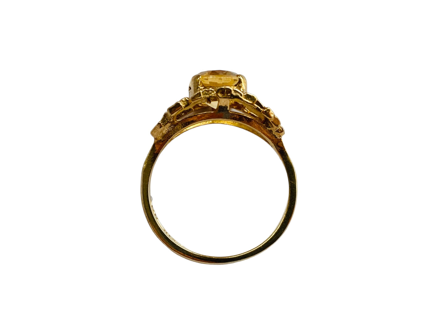 Vintage 9ct Gold Citrine Ring