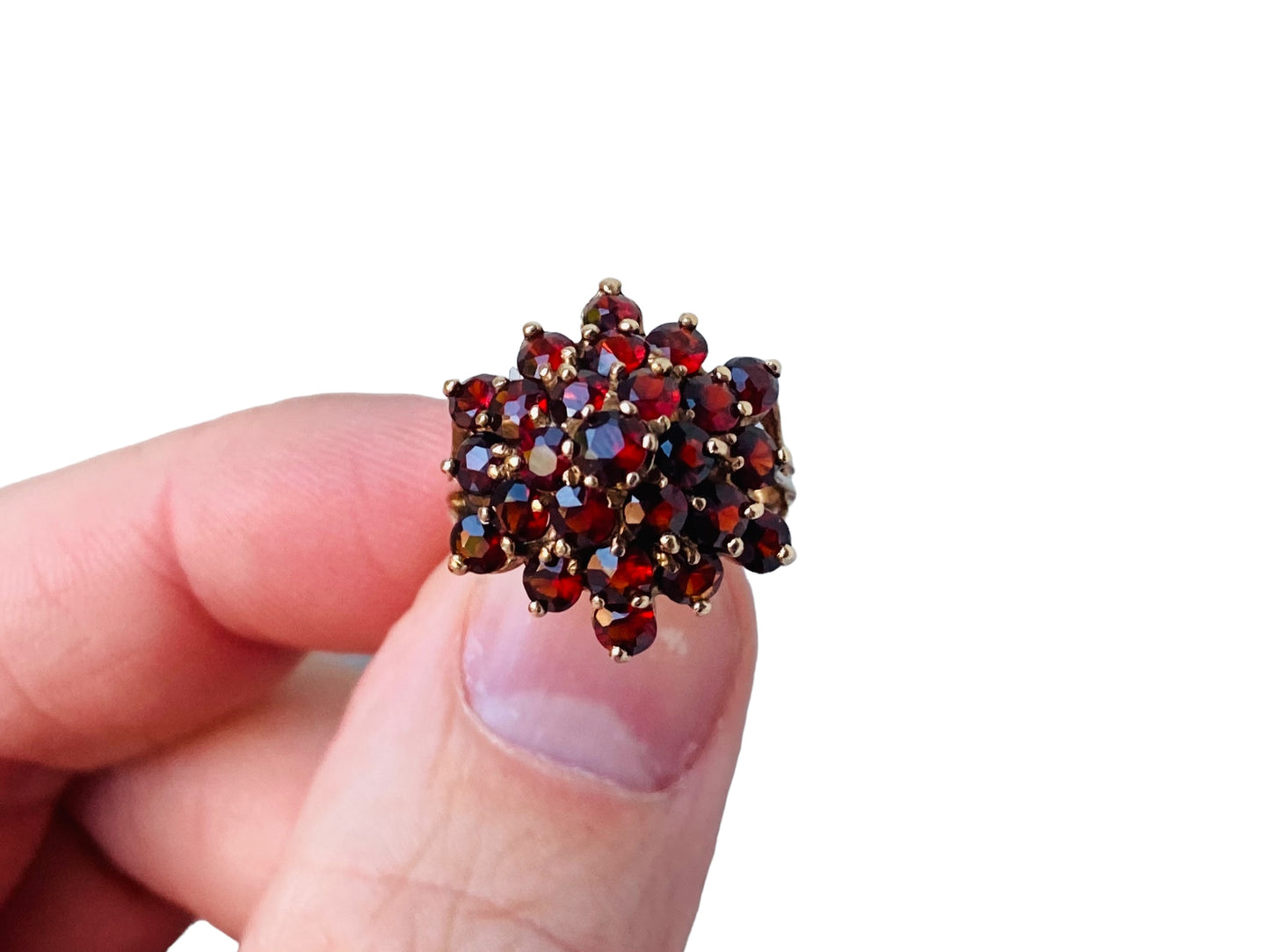 Vintage 9ct Gold Garnet Ring