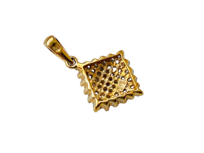 9ct Gold Diamond Cluster Pendant