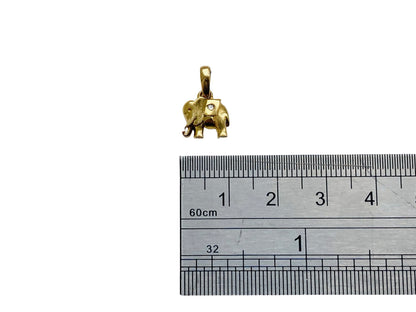 18ct Gold Elephant Diamond Pendant