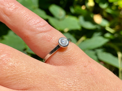 9ct Gold Diamond Solitaire Ring