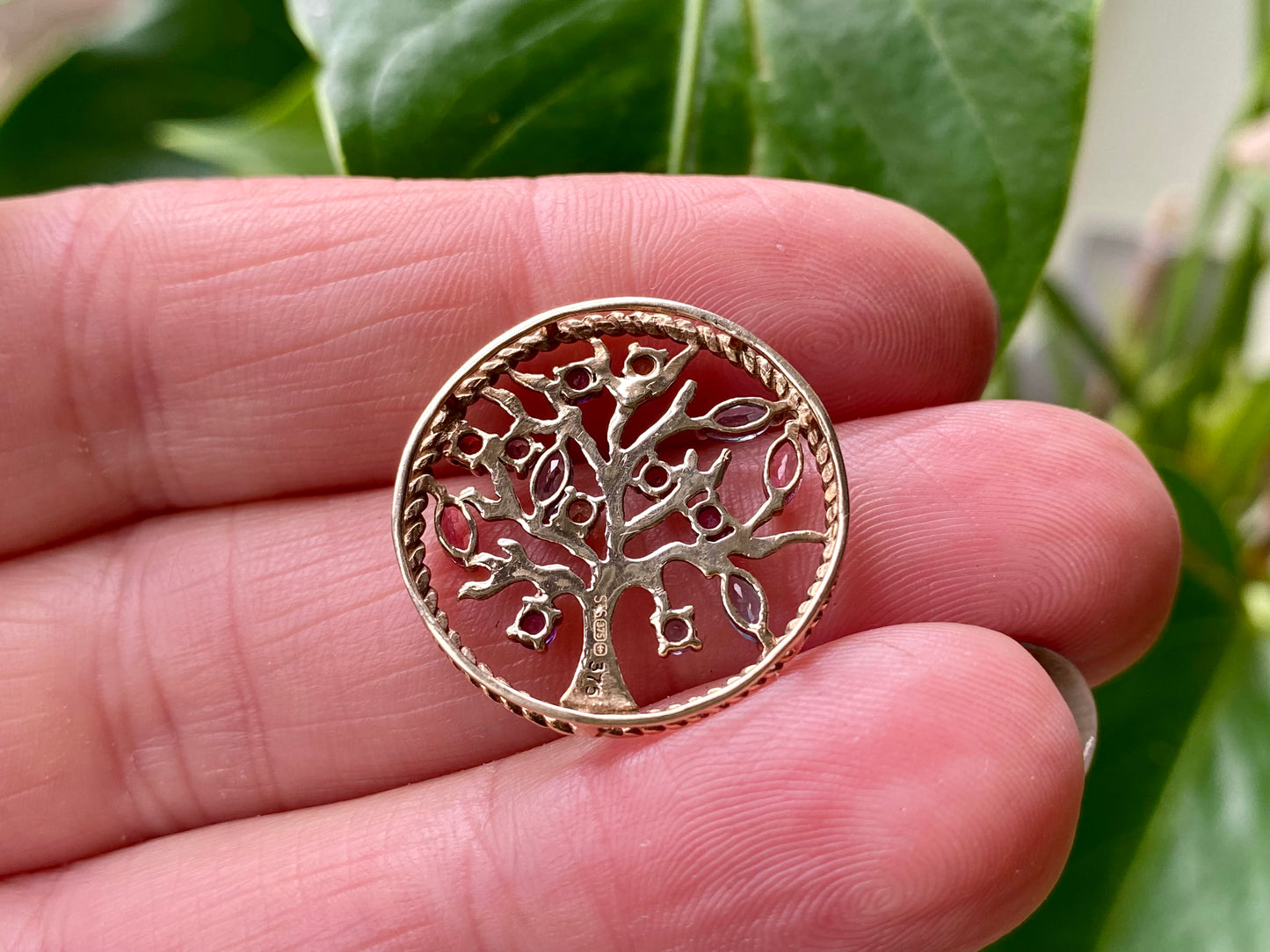 9ct Gold Diamond Tree Of Life Pendant