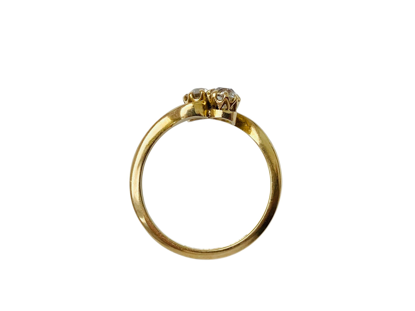 Antique 18ct Gold Two-Stone Diamond Toi Et Moi Ring