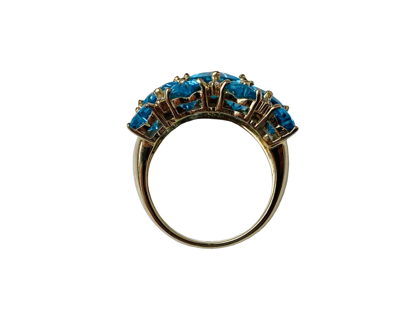 9ct Gold Topaz & Diamond Ring