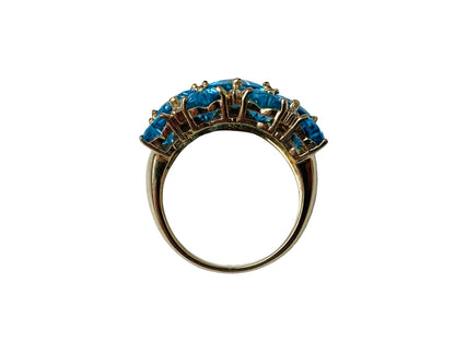 9ct Gold Topaz & Diamond Ring