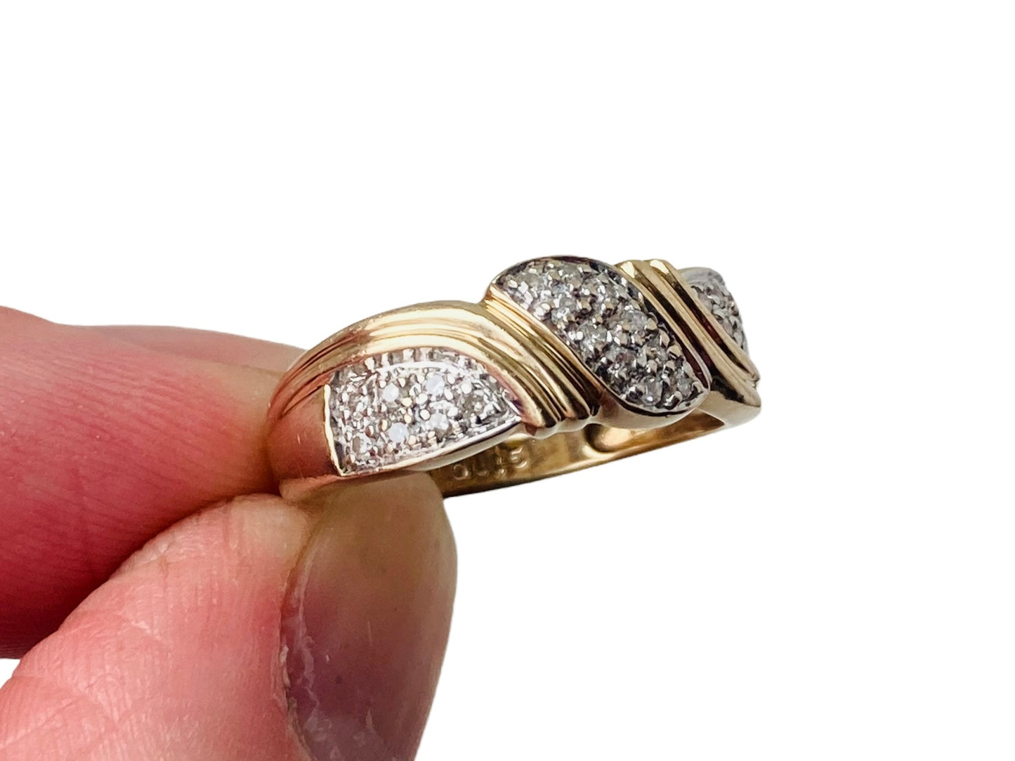 9ct Gold Diamond Band Ring