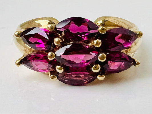 9ct Gold Rhodolite Garnet Ring