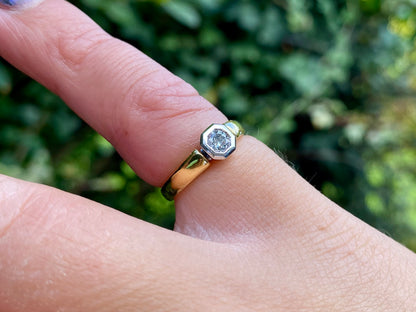 18ct Gold Diamond Solitaire Ring