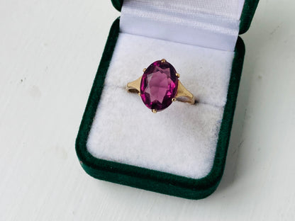 Vintage 9ct Gold Amethyst Ring