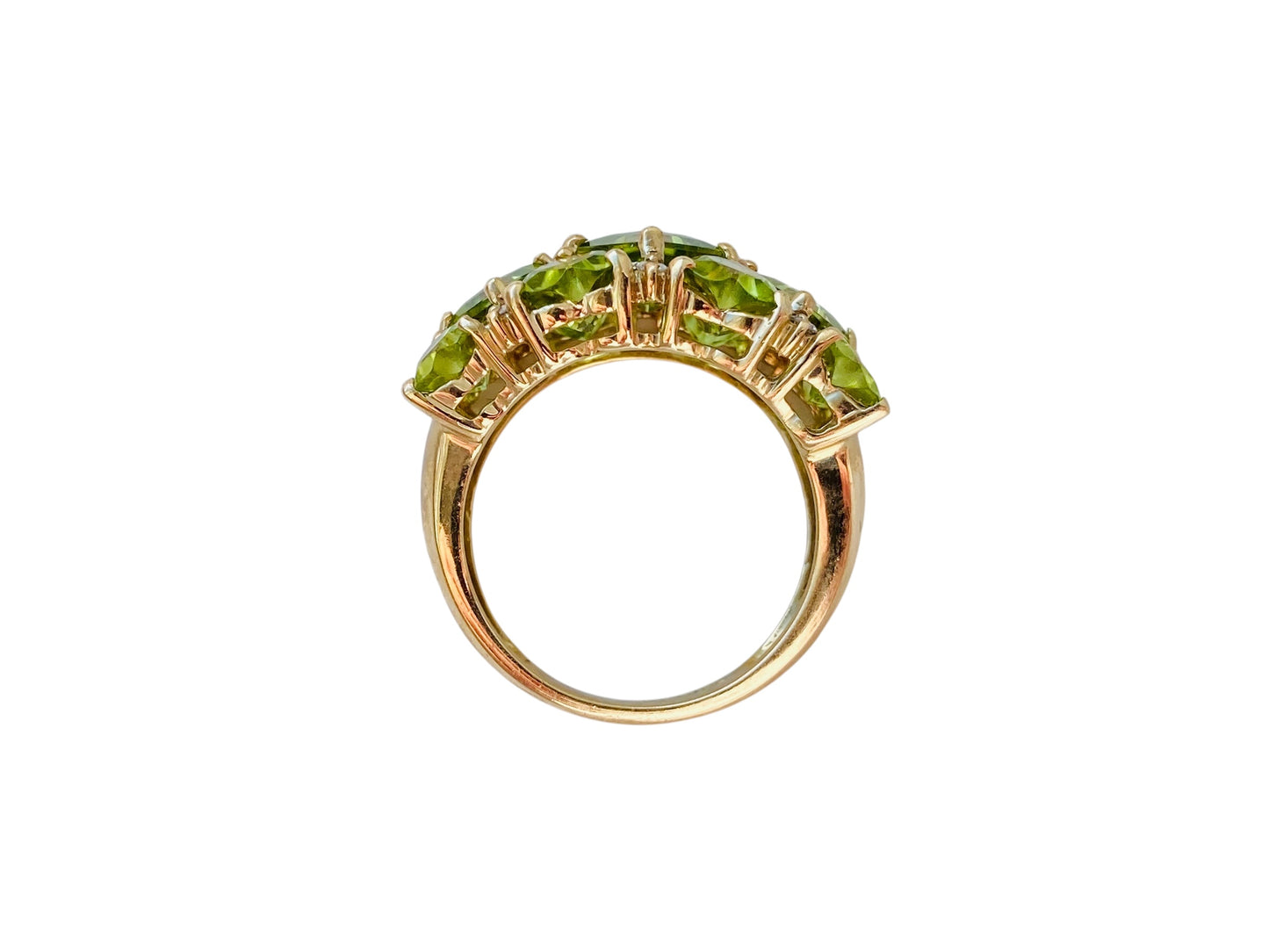 9ct Gold Peridot & Diamond Ring