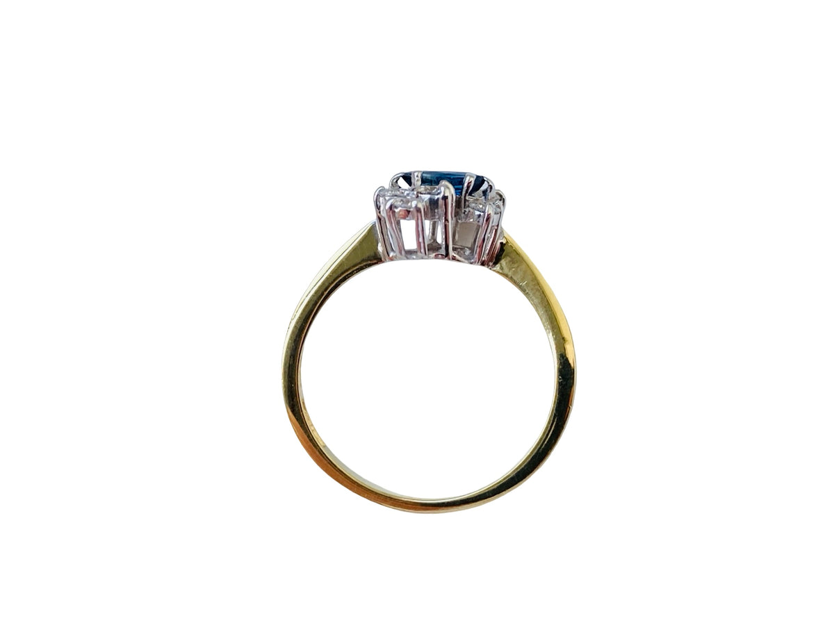 Vintage 18ct Gold Sapphire & Diamond Ring