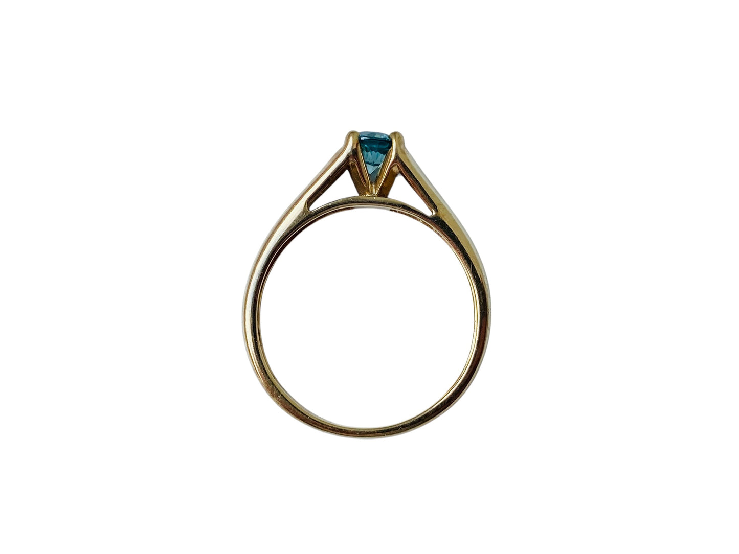 9ct Gold Blue Zircon Ring