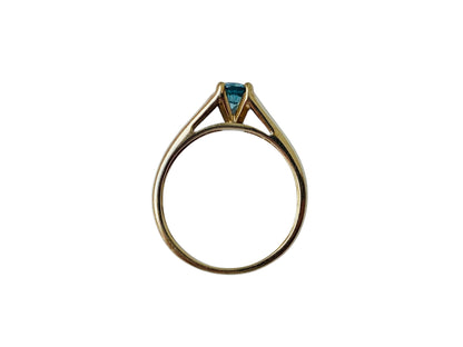 9ct Gold Blue Zircon Ring