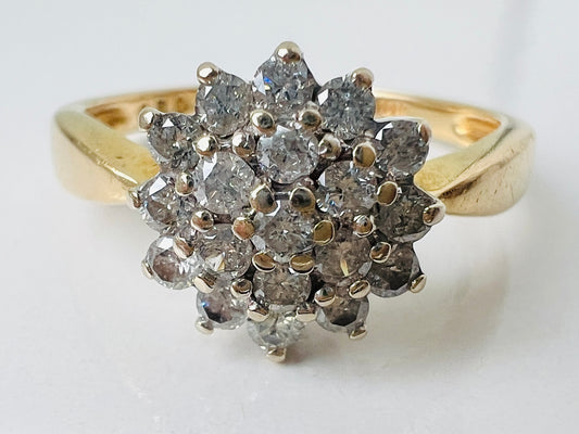 18ct Gold Diamond Cluster Ring