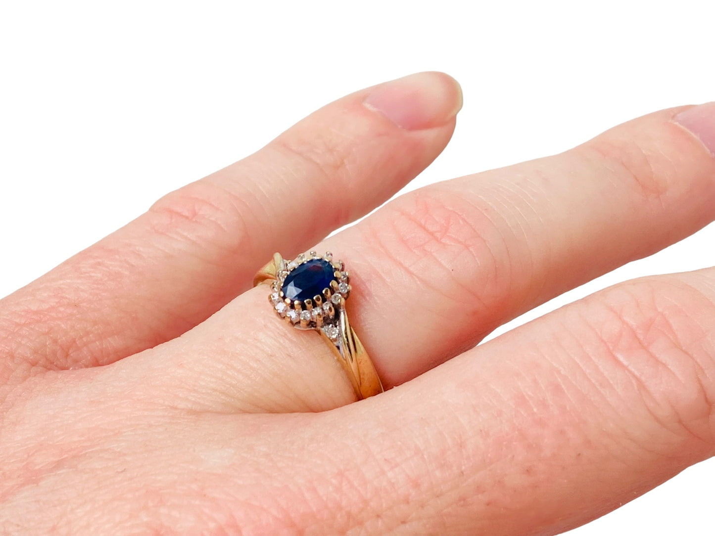 9ct Gold Sapphire & Diamond Ring