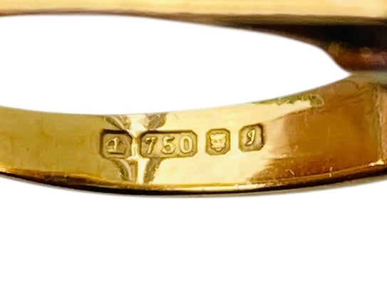 Vintage 18ct Gold Nine-Stone Diamond Ring