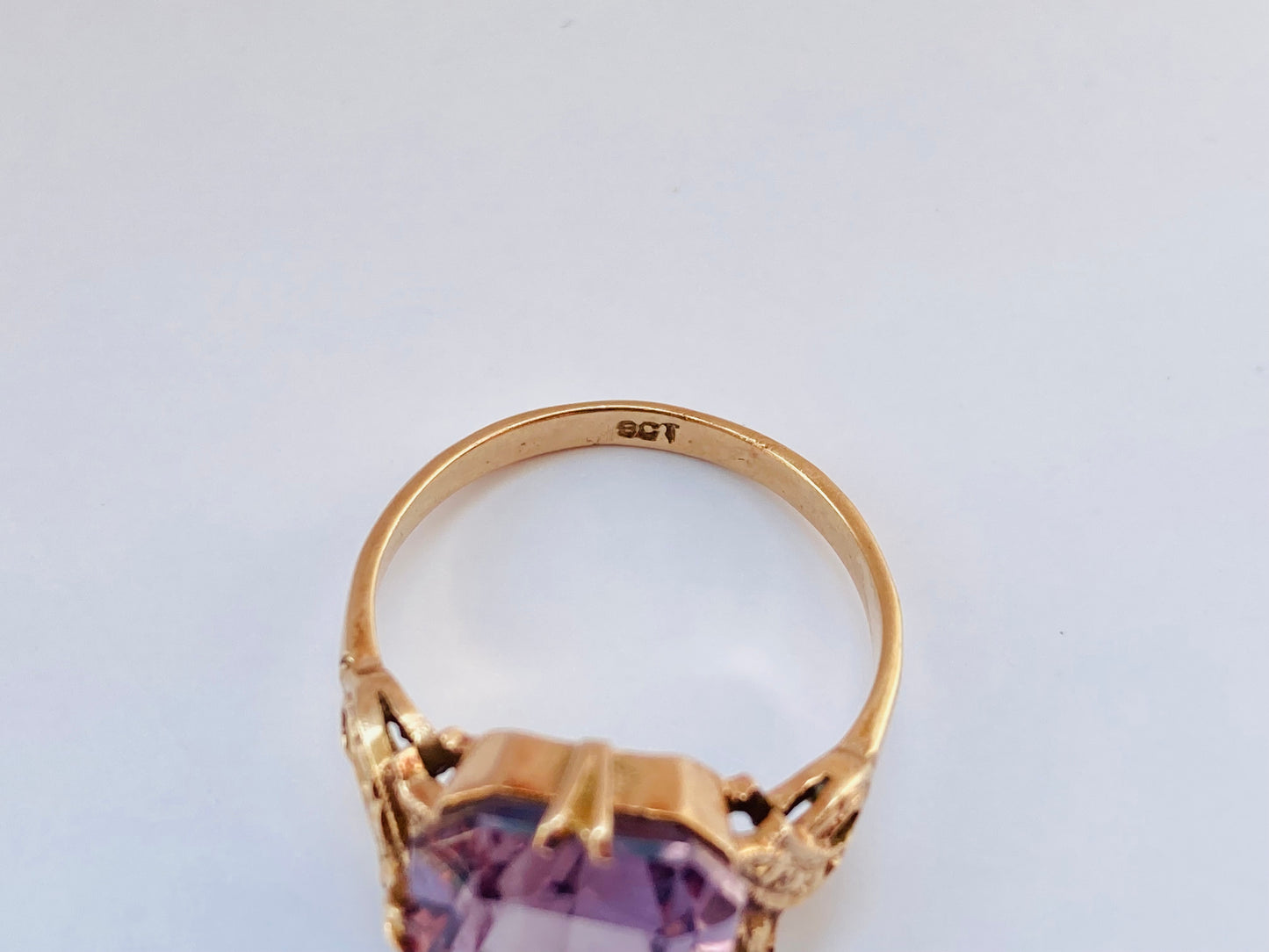 Vintage 9ct Gold Amethyst Ring