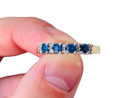 9ct Gold Sapphire & Diamond Ring
