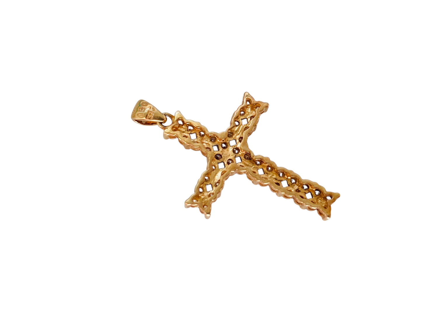 9ct Gold 0.50ct Diamond Cross Pendant