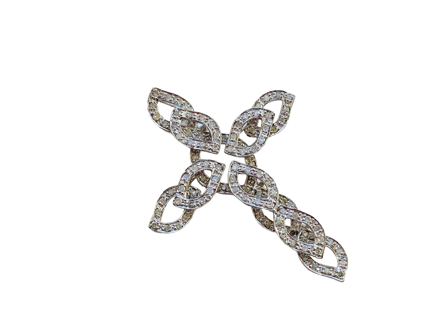 9ct Gold Diamond Cross Pendant