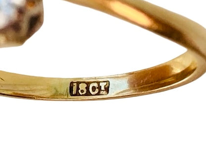 Vintage 18ct Gold Diamond Solitaire Ring