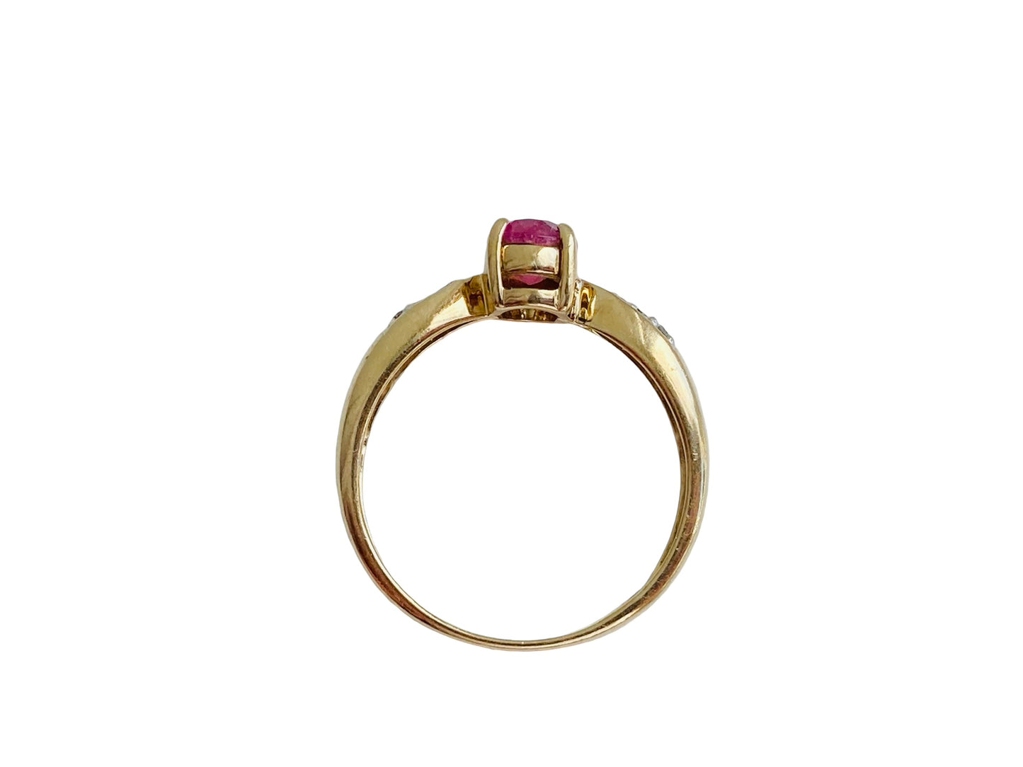 9ct Gold Pink Tourmaline & Diamond Ring