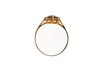 9ct Gold Ruby & Diamond Ring