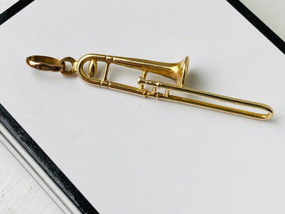 Vintage 9ct Gold Trombone Pendant