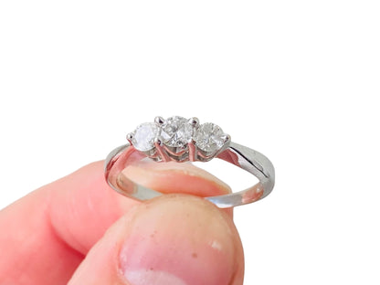 9ct Gold 0.50ct Diamond Trilogy Ring