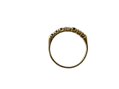 Vintage 9ct Gold Sapphire & Diamond Ring