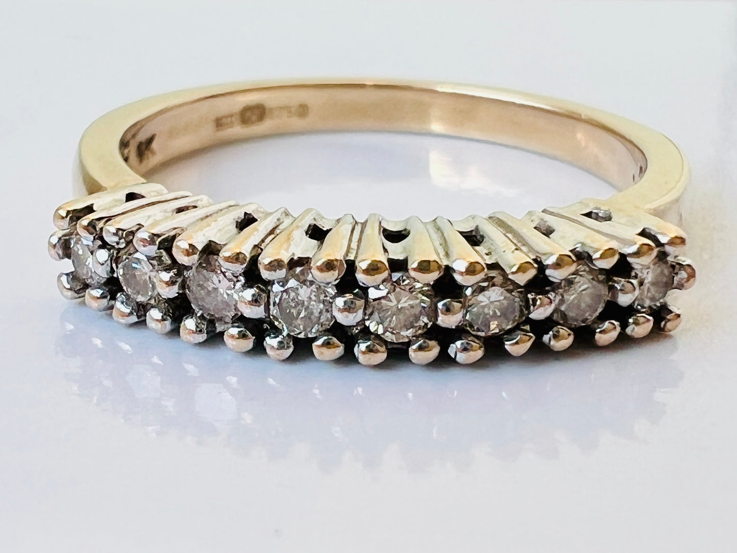 9ct Gold Diamond Eight-Stone Ring
