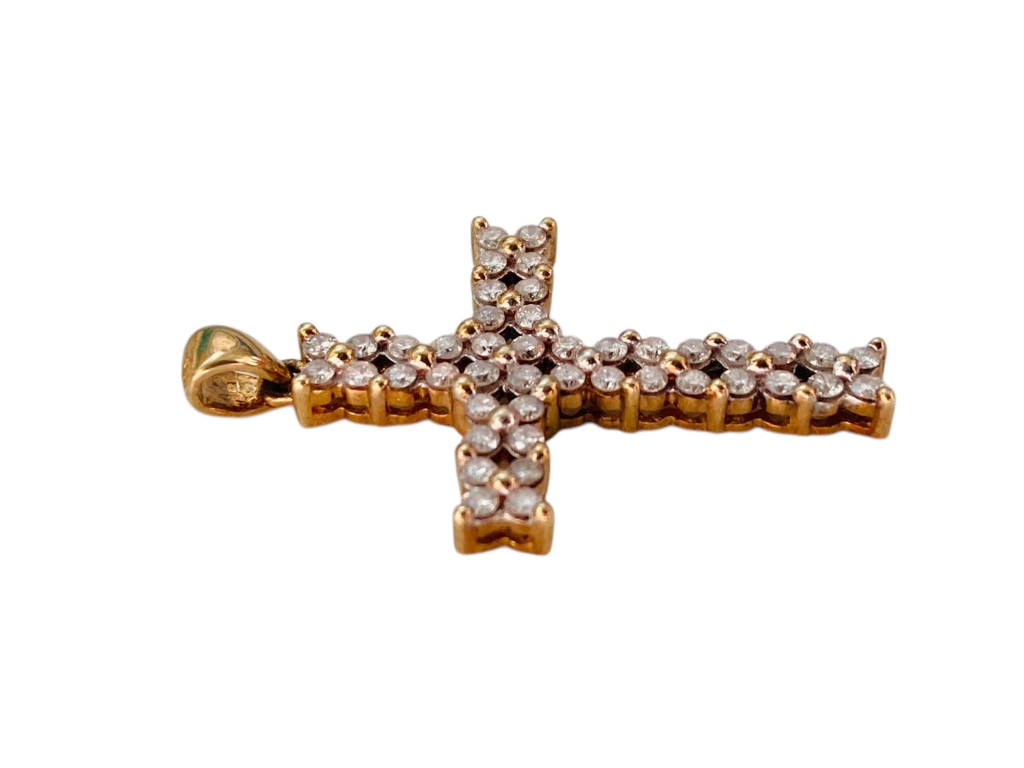 9ct Gold 0.50ct Diamond Cross Pendant