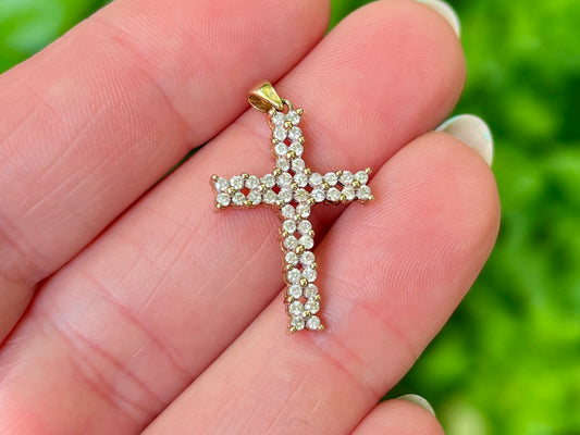 9ct Gold 0.50ct Diamond Cross Pendant