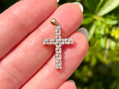 9ct Gold 0.50ct Diamond Cross Pendant